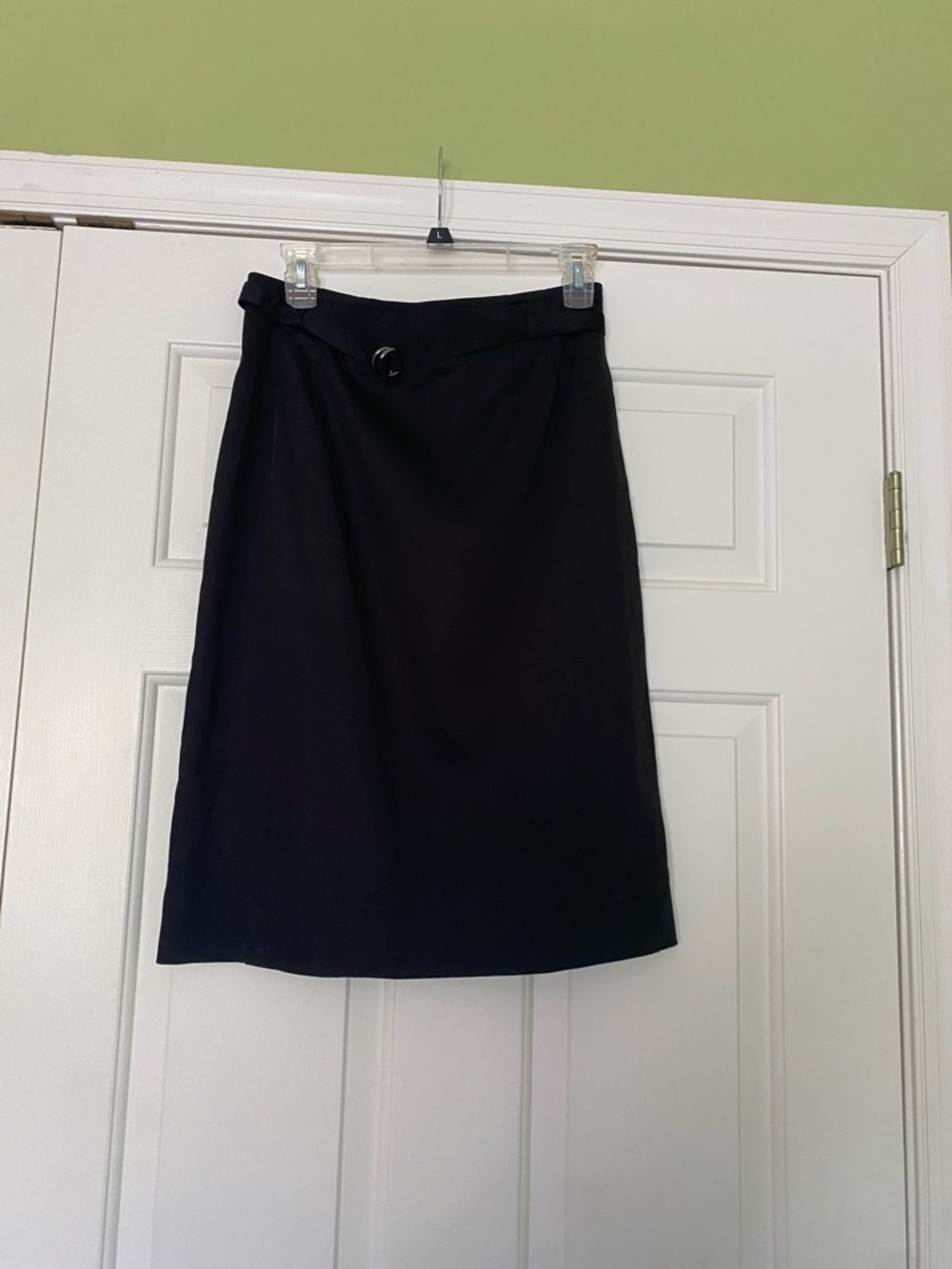 Martin + Osa Black Pencil Skirt with Belt Loop Detail